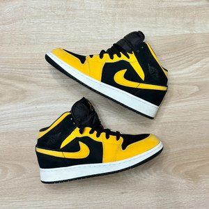 Air Jordan 1 Mid Black and Gold